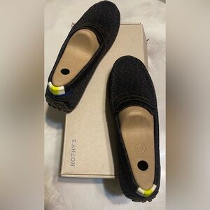Rothy's Women's Chocolate Spot  and Yellow Loafers.